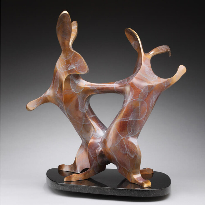 Limited Edition Bronze Rabbit Sculpture by Laurel Peterson Gregory