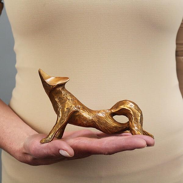 Champagne Bronze Effect Fox Sculpture 16cm