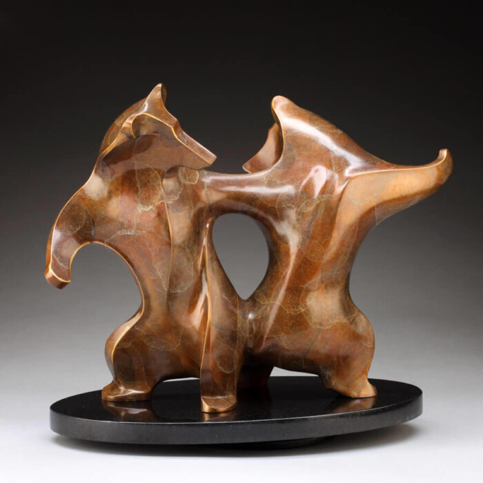 Bear Sculpture in Bronze by Laurel