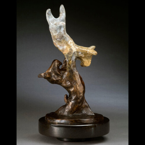 Dancing Scottish Terrier Bronze Animal Sculpture by Laurel Peterson Gregory