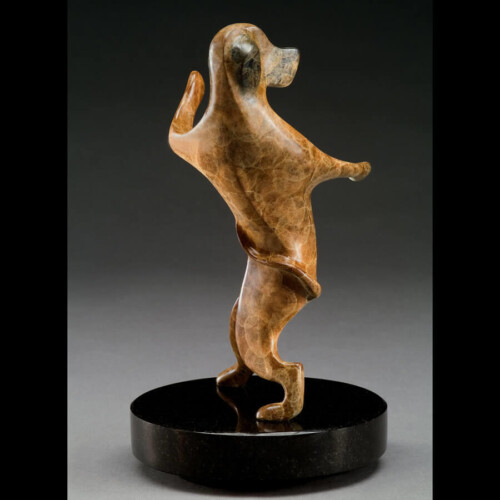 Bronze Great Dane Dance Sculpture by Laurel Peterson Gregory
