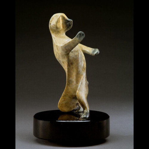 Limited Edition Bronze Pug Dog Sculpture by Laurel Peterson Gregory