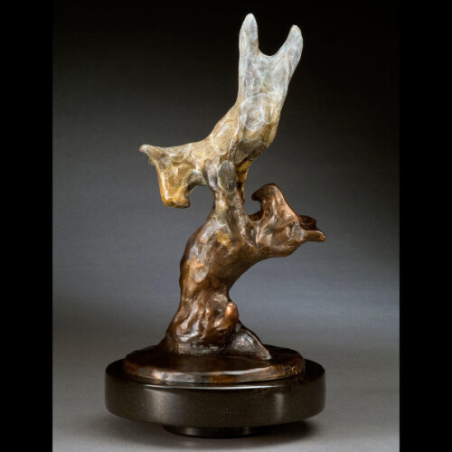 Dancing Scottish Terrier Bronze Animal Sculpture by Laurel Peterson Gregory