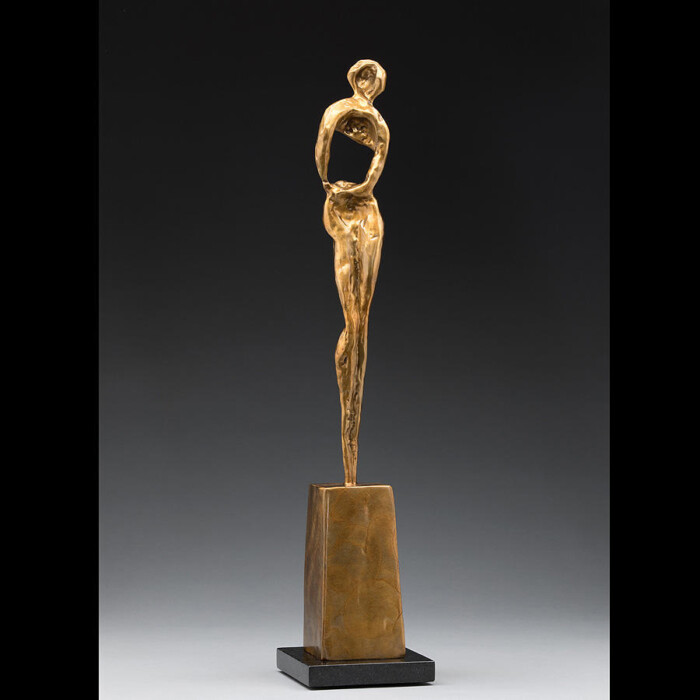 Modern Woman Bronze Sculpture Gift with Stand by Laurel Peterson Gregory