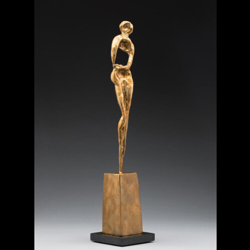 Woman Figurine Bronze Sculpture by Laurel Peterson Gregory